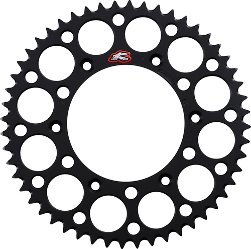 RENTHAL - 224U-520-52GPBK - Rear Sprocket - Aluminum - 52 Tooth - Black