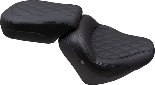 MUSTANG - 88203 - Solo Touring Seat - w/o Driver Backrest - Black - Diamond Stitch - Chief '22-'23