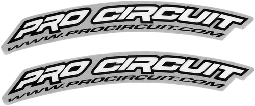 PRO CIRCUIT - DC0010 - Front Fender Decal - .Com - White