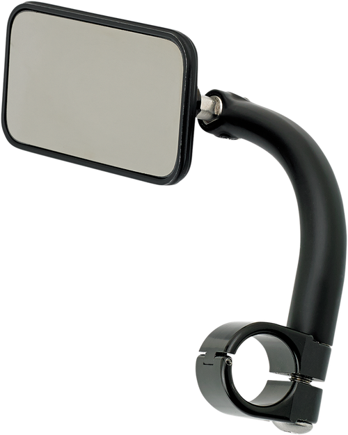 BILTWELL - 6502-201-101 - Mirror - Utility - Side View - Rectangle - Clamp-On - Black - 1"