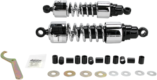 PROGRESSIVE SUSPENSION - 412-4211C - Shocks - 13" - 412 Cruiser Series - Chrome - Standard/Heavy Duty