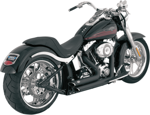 VANCE & HINES - 47221 - Shortshots Staggered Exhaust System - Matte Black Ceramic