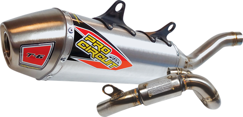 PRO CIRCUIT - 0152225G - T-6 Exhaust System - Stainless Steel