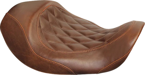 MUSTANG - 76711 - Forward Wide Tripper Solo Seat - Diamond - Brown - Dyna '06-'17