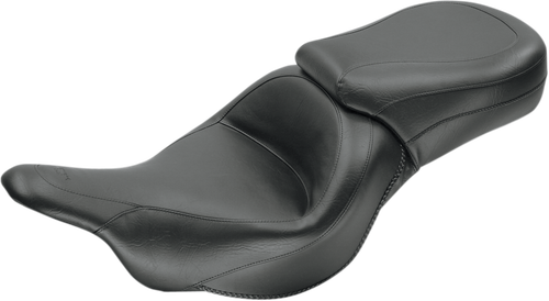MUSTANG - 76601 - Seat - Vintage - Wide - Touring - Without Driver Backrest - One-Piece - Smooth - Black - Vulcan
