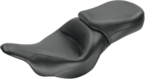 MUSTANG - 76601 - Seat - Vintage - Wide - Touring - Without Driver Backrest - One-Piece - Smooth - Black - Vulcan