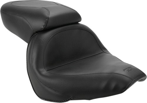 MUSTANG - 75794 - Seat - Vintage - Wide - Touring - Without Driver Backrest - One-Piece - Smooth - Black - VLX600