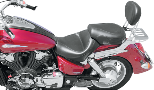 MUSTANG - 75921 - Seat - Vintage - Wide - Touring - Without Driver Backrest - Two-Piece - Smooth - Black