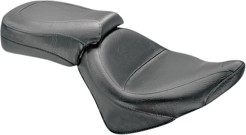 MUSTANG - 76511 - Seat - Vintage - Wide - Touring - Without Driver Backrest - Two-Piece - Smooth - Black - Vegas