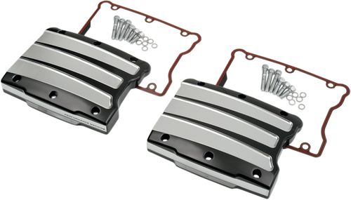 PERFORMANCE MACHINE (PM) - 0177-2021-BMP - Rocker Box Cover - Scalloped - Platinum Cut - Twin Cam