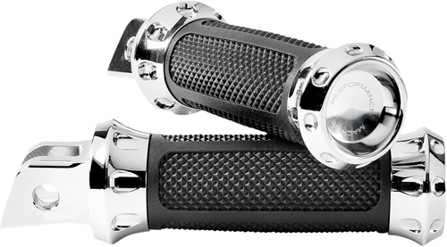 PERFORMANCE MACHINE (PM) - 0035-1243M-CH - Overdrive Foot Pegs - Driver - Chrome - FL/FX