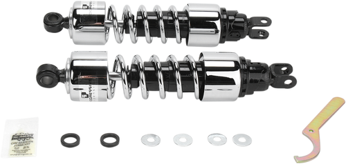 PROGRESSIVE SUSPENSION - 412-4224C - Shocks - 13" - 412 Cruiser Series - Chrome - Heavy Duty