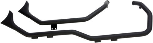 PAUGHCO - 719-4-SBSB - 1-3/4" Side-by-Side Upsweep Fishtail Exhaust System - '14-'20 XL - Black