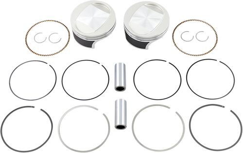 WISECO - K0210PS - Tracker Series Piston Kit - 3.875” - 96 Cubic Inch Bored to 103 Cubic Inch - Standard - Twin Cam