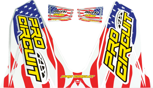 PRO CIRCUIT - D22MINI-SS - T-6 Mini/Dual Decal - Stars and Stripes