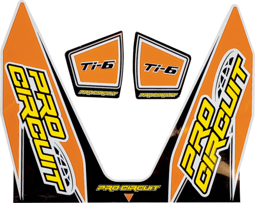 PRO CIRCUIT - DC22TI6-ORANGE - Ti-6 Decal - Orange