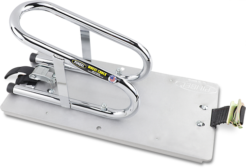 PINGEL - WC35EF - Wheel Chock - Series E-Track - Floor Mount - Removable - Chrome - 3-1/2"