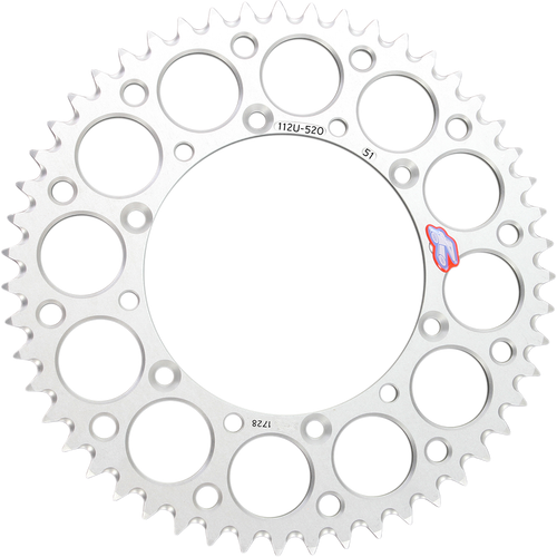 RENTHAL - 112U-520-51GESI - Rear Sprocket - Aluminum - 51 Tooth - Silver - Kawasaki