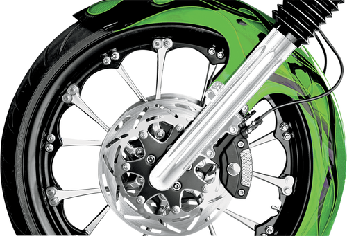 ARLEN NESS - 06-510 - Fork Legs - Chrome - Deep Cut - Dual Disc - Deep Cut - '08-'13 FLT