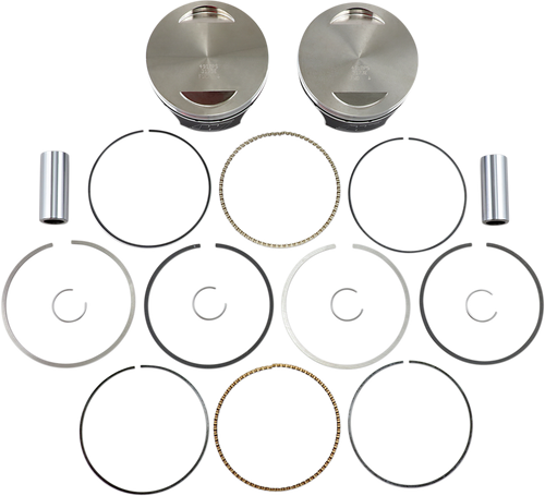 WISECO - K1757 - Piston Kit - 4.000” - 96/103 Cubic Inch Bored to 110 Cubic Inch - Twin Cam
