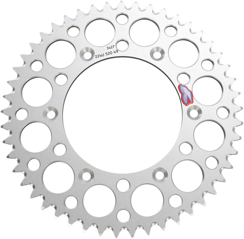 RENTHAL - 224U-520-49GPSI - Rear Sprocket - Aluminum - 49 Tooth - Silver