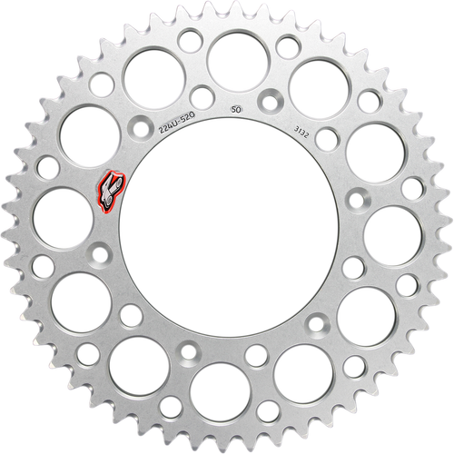 RENTHAL - 224U-520-50GPSI - Rear Sprocket - Aluminum - 50 Tooth - Silver