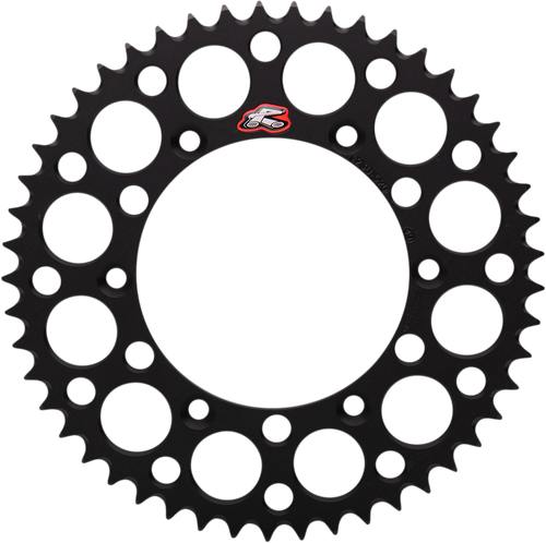 RENTHAL - 123U-520-49GYBK - Rear Sprocket - Aluminum - 49 Tooth - Black - Suzuki