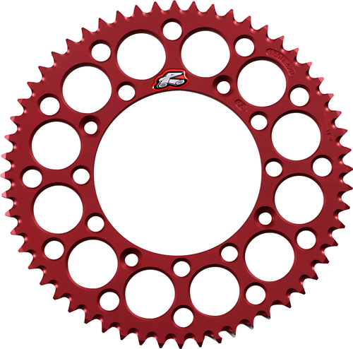 RENTHAL - 189U-420-56GRRD - Rear Sprocket - Aluminum - 56 Tooth - Red - Honda