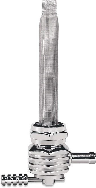 PINGEL - 6311-CHF - Hex Fuel Valve - Finned Chrome - 22 mm