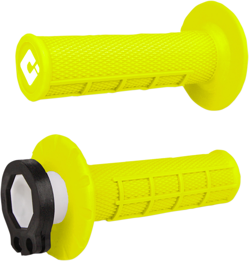 ODI - H36HWY - Grips - MX - Half Waffle - Fluorescent Yellow