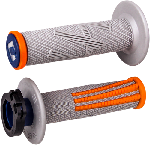 ODI - H36EPGO - Emig Pro V2 Lock-On Grips - Gray/Orange