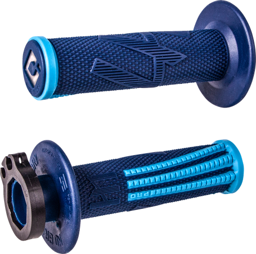 ODI - H36EPDU - Emig Pro V2 Lock-On Grips - Navy/Light Blue