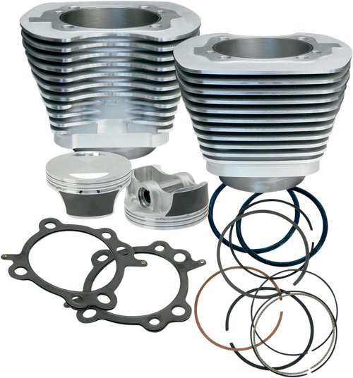 S&S CYCLE - 910-0201 - 97” Big Bore Cylinder Kit - Silver - Twin Cam