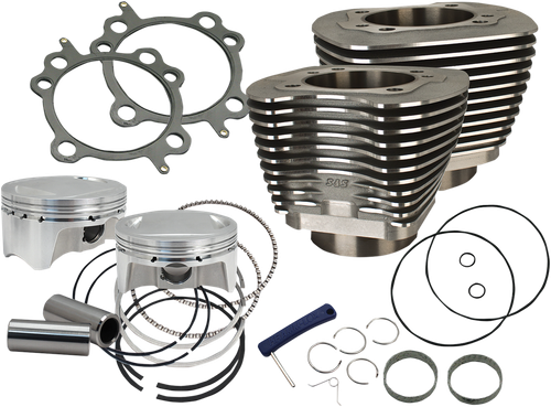 S&S CYCLE - 910-0500 - 107” Big Bore Cylinder Kit - Wrinkle Black - Twin Cam