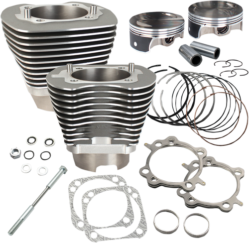 S&S CYCLE - 910-0474 - 117” Big Bore Cylinder Kit - Stone Gray - Twin Cam