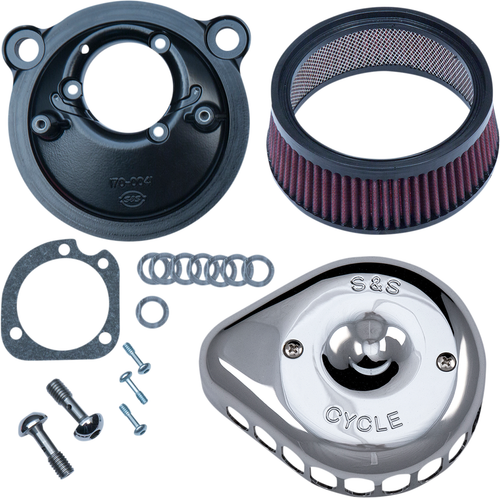 S&S CYCLE - 170-0439C - Mini Teardrop Stealth Air Cleaner Kit - Chrome