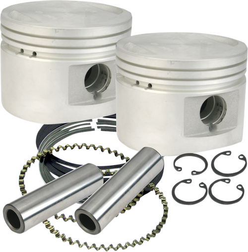 S&S CYCLE - 920-0026 - Piston Kit - For 80” Stock or S&S Heads - 3.500” - +0.010”
