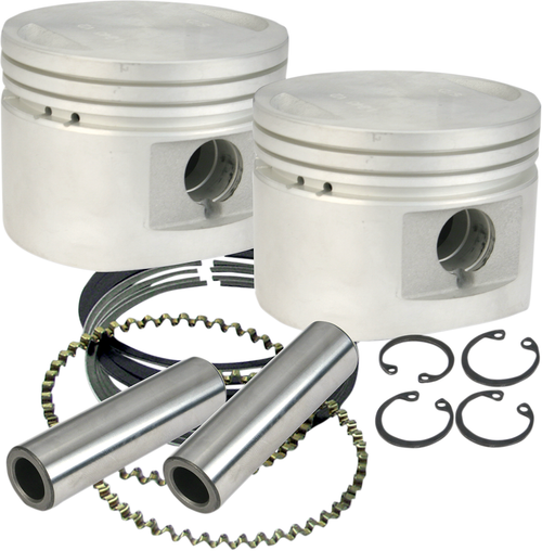 S&S CYCLE - 920-0026 - Piston Kit - For 80” Stock or S&S Heads - 3.500” - +0.010”