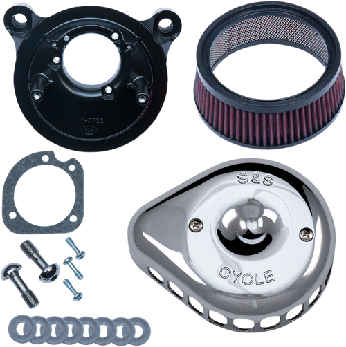 S&S CYCLE - 170-0441 - Mini Teardrop Stealth Air Cleaner Kit - Chrome