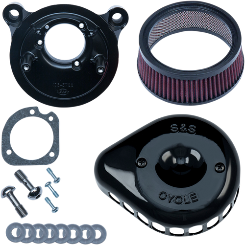 S&S CYCLE - 170-0442 - Mini Teardrop Stealth Air Cleaner Kit - Gloss Black