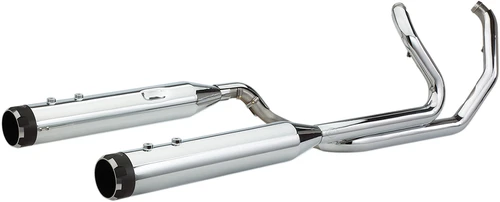 S&S CYCLE - 550-0677B - El Dorado Dual Exhaust System - Chrome - Black Thruster
