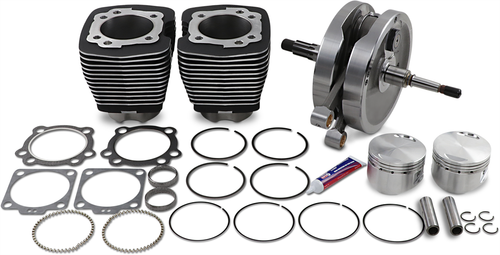 S&S CYCLE - 91-7661 - 96” Sidewinder - 3.625” Big Bore - Stroker Kit - Wrinkle Black - Evolution Big Twin