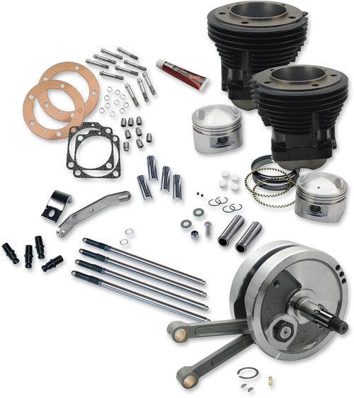 S&S CYCLE - 91-9130 - 93” Sidewinder Big Bore Stroker Engine Performance Kit- High Compression