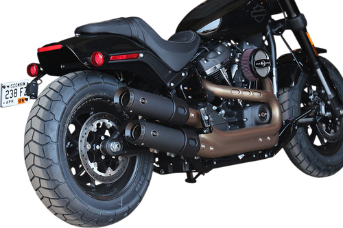 S&S CYCLE - 550-0734 - Grand National Slip-On Mufflers - Guardian Black - FXFB
