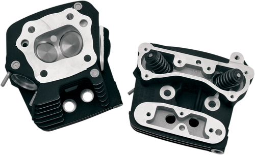 S&S CYCLE - 106-4570 - Performance Replacement Head - Low Compression (82 cc) - Wrinkle Black - Evolution Big Twin