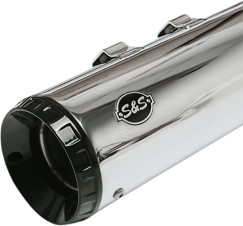 S&S CYCLE - 550-0991 - GNX Slip-On Mufflers - 4-1/2” - Chrome - M8 FL