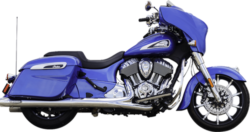 S&S CYCLE - 550-1077 - 4” Broadhead Slip-On Mufflers - Fishtail - Chrome
