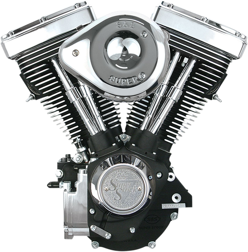 S&S CYCLE - 310-0238 - V80 Series Engine - Wrinkle Black - Custom Frame | Evolution Big Twin