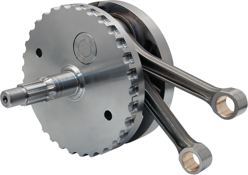 S&S CYCLE - 320-0403 - Flywheel Assembly - 4.00” - w/o Sprocket Bearing Race - 88”/95”/100” Twin Cam ”A” '99-'02