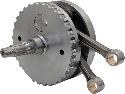 S&S CYCLE - 320-0402 - Flywheel Assembly - 4.00” - with Sprocket Bearing Race - 88”/95”/100” Twin Cam ”A” '03-'06